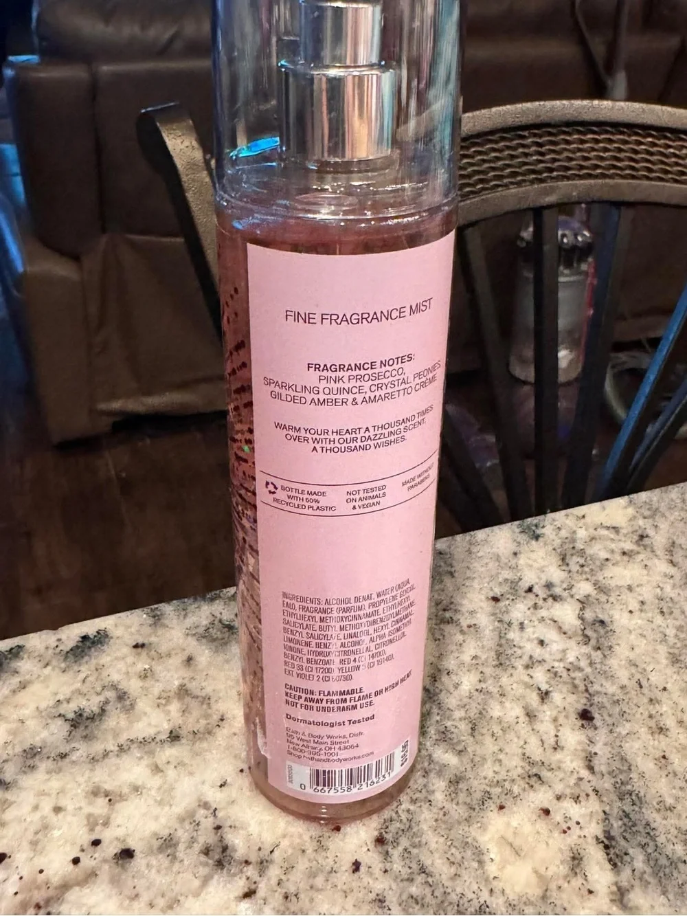 Bath & Body Works A Thousand Wishes Body Mist - Pink with Holographic Accents